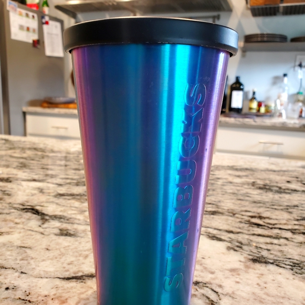 Starbucks chrome iridescent Stainless steel 16oz